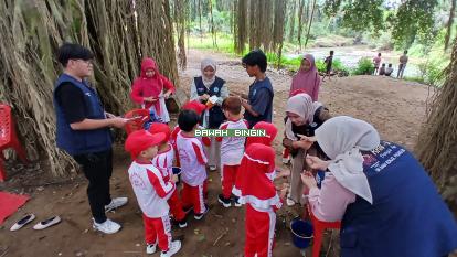 Keceriaan Outbound TK di Wisata Bawahbingin