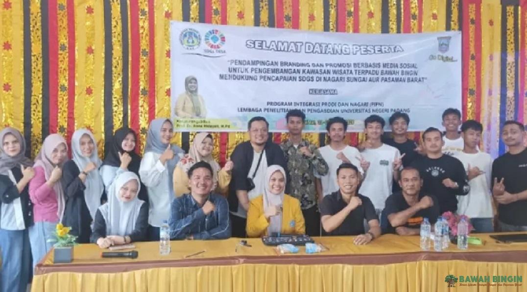 UNP Perkuat Branding Wisata Beringin Sungai Aur Pasaman Barat Melalui Pelatihan Digital